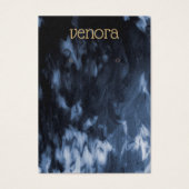 Zwarte witte Abstracte verfijnde verouderingskaart Visitekaartje (Voorkant)