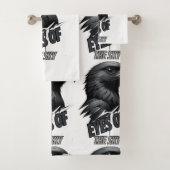 Zwarte witte adelaar inktslag bad handdoek (Insitu)