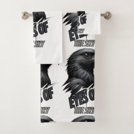 Zwarte witte adelaar inktslag bad handdoek