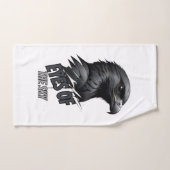 Zwarte witte adelaar inktslag bad handdoek (Handdoek)