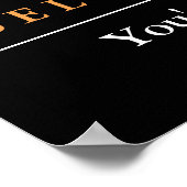 Zwarte witte adelaar Motivatie Geloof in jezelf Poster (Hoek)