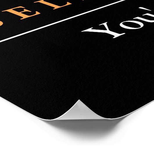 Zwarte witte adelaar Motivatie Geloof in jezelf Poster (Hoek)