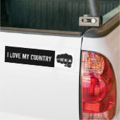 zwarte witte Amerikaanse vuistslag en Tattoo Ameri Bumpersticker (Op Truck)
