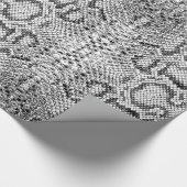 Zwarte witte Anaconda exotic snakeskin Cadeaupapier (Hoek)