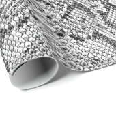 Zwarte witte Anaconda exotic snakeskin Cadeaupapier (Rol Hoek)