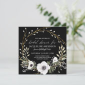 Zwarte witte anemie Eucalyptus Greenery Kaart (Staand voorkant)