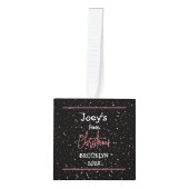 zwarte witte baby eerste kerstdrie Foto Decoratie (Voorkant)