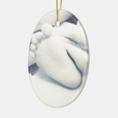 zwarte witte baby moderne keramisch ornament (Links)