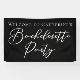 Zwarte Witte Bachelorette-feest aangepast Spandoek