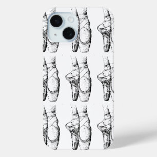 Zwarte & Witte Ballet Slipper iPhone 15 Case