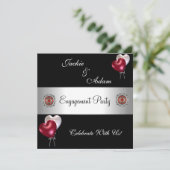 Zwarte witte ballonnen van de partij kaart (Staand voorkant)