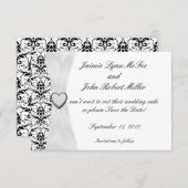 zwarte witte beschadiging Sla de datumkaarten op Save The Date (Voorkant / Achterkant)