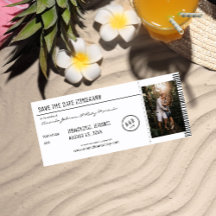 Zwarte & Witte Bestemming met Foto sparen de Datum