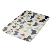 ZWARTE WITTE BLAUWE BUTTERFLIES Beauty Natuur Love Badmat (Gekanteld)