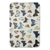 ZWARTE WITTE BLAUWE BUTTERFLIES Beauty Natuur Love Badmat (Voorkant Verticaal)