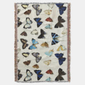 ZWARTE WITTE BLAUWE BUTTERFLIES Beauty Natuur Love Deken (Voorkant Verticaal)
