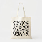 Zwarte witte bloedbloemen Bag Tote Bag (Voorkant)