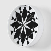 Zwarte witte bloem mandala mosaic retro Monogram (Hoek)