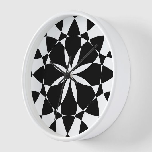 Zwarte witte bloem mandala mosaic retro Monogram (Hoek)