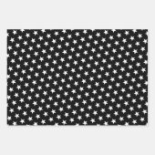 Zwarte witte bomen, sterren Zware kerstvakantie Inpakpapier Vel (Voorkant 2)