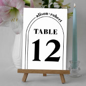 Zwarte witte boog en typografie minimalistische br kaart