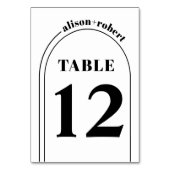 Zwarte witte boog en typografie minimalistische br kaart (Voorkant)