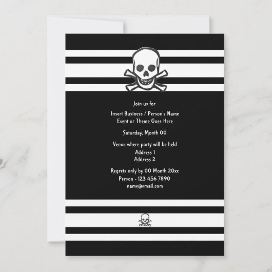 Zwarte witte botten kaart (Voorkant)