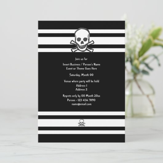 Zwarte witte botten kaart (Staand voorkant)