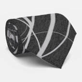 Zwarte witte bruiloft exclusieve ontwerper stropdas (Opgerold)