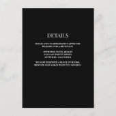 Zwarte/Witte bruiloft — Sluitkaart Informatiekaartje (Voorkant)
