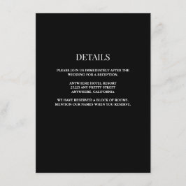 Zwarte/Witte bruiloft — Sluitkaart Informatiekaartje