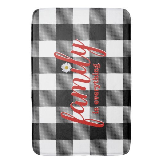 Zwarte witte buffelplaat badmat (Voorkant Verticaal)