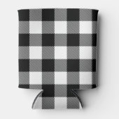 Zwarte witte buffelplaat met testband blikjeskoeler (Voorkant)