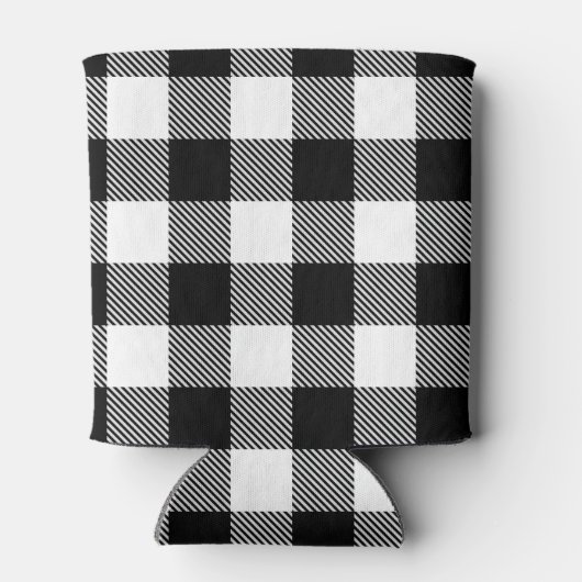 Zwarte witte buffelplaat met testband blikjeskoeler (Achterkant)