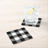 Zwarte witte buffelplaat met testband kartonnen onderzetters (Insitu)