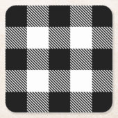 Zwarte witte buffelplaat met testband kartonnen onderzetters (Voorkant)