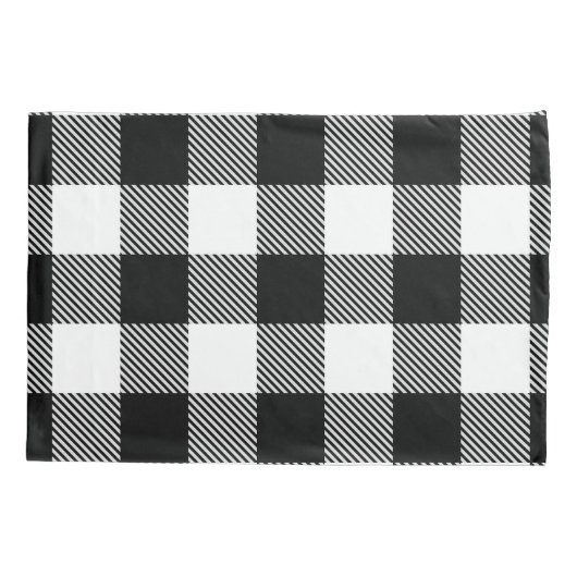 Zwarte witte buffelplaat met testband kussensloop (Achterkant)