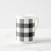 Zwarte witte buffelplaat met testband porselein kop (Voorkant rechts)