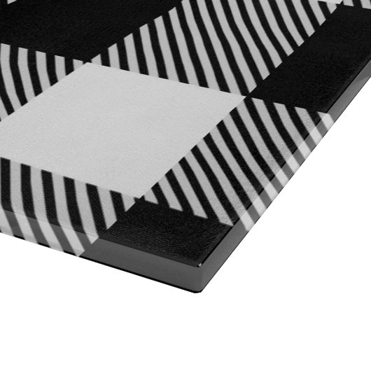 Zwarte witte buffelplaat met testband snijplank (Hoek)