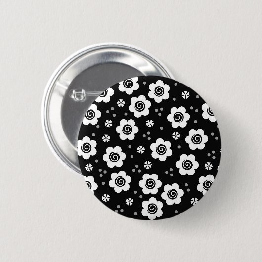 Zwarte witte Button (Voorkant /achterkant)