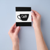 ZWARTE WITTE CAFE COFFEE MOK MORNING BEVERAGE LOGO FLYER (Hand)