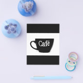 ZWARTE WITTE CAFE COFFEE MOK MORNING BEVERAGE LOGO FLYER (Enkel)