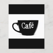 ZWARTE WITTE CAFE COFFEE MOK MORNING BEVERAGE LOGO FLYER (Voorkant)