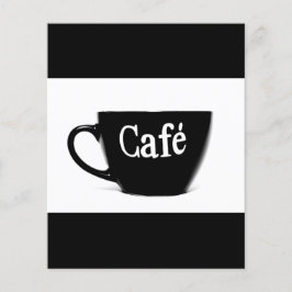 ZWARTE WITTE CAFE COFFEE MOK MORNING BEVERAGE LOGO FLYER