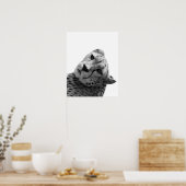 Zwarte witte cheetah luipaard oerwoud dierfoto poster (Keuken)