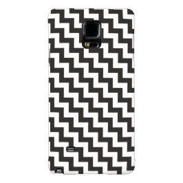 Zwarte witte Chevrons Samsun Galaxy Noot 4 Hoesje