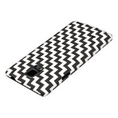 Zwarte witte Chevrons Samsun Galaxy Noot 4 Hoesje (Onderkant)