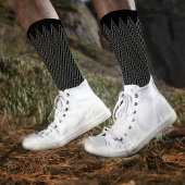 Zwarte witte chevronstrepen Abstract koel Sokken