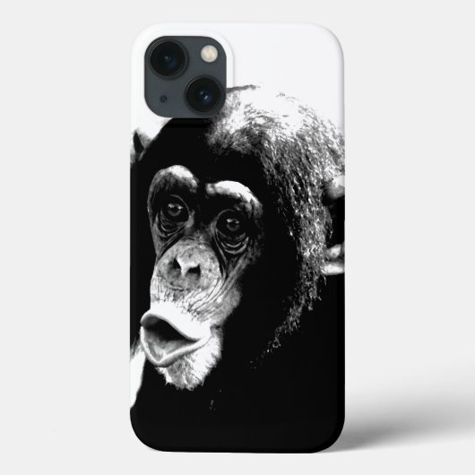 Zwarte witte chimpansee Case-Mate iPhone case (Achterkant)