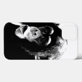 Zwarte witte chimpansee Case-Mate iPhone case (Achterkant (horizontaal))